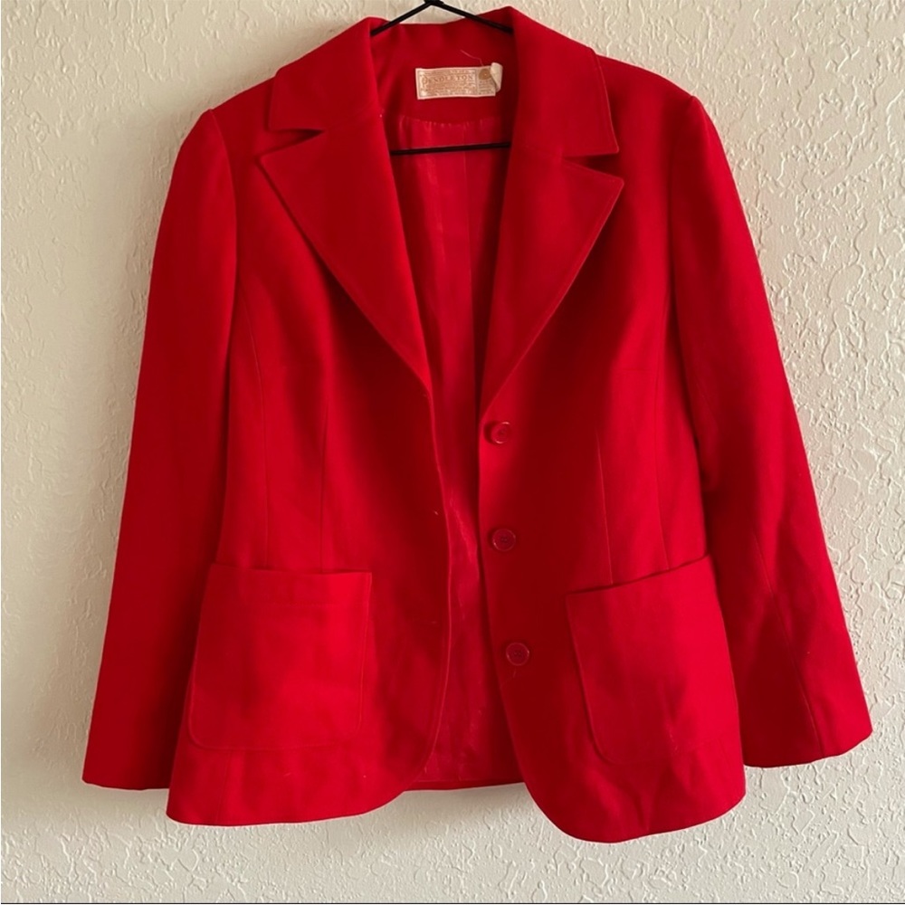 Vintage Pendleton red wool blazer suit jacket 10 (small) - Picture 5 of 10